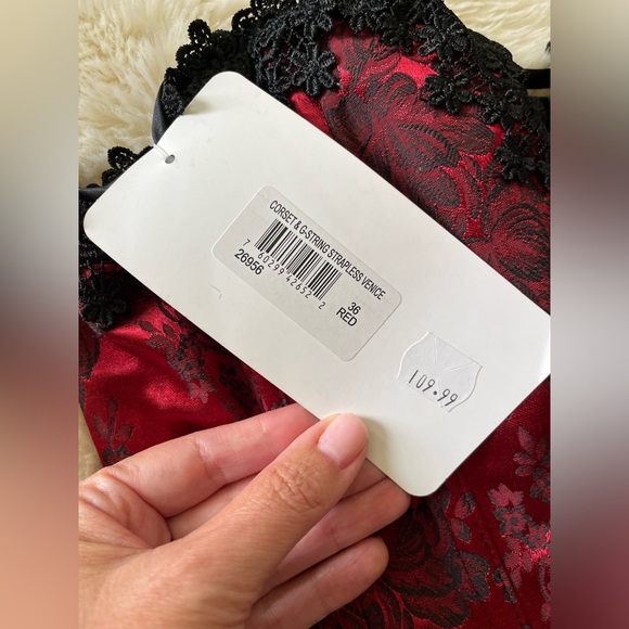 Tapestry & Venice Trim Corset & Matching G-String! - Picture 5 of 8